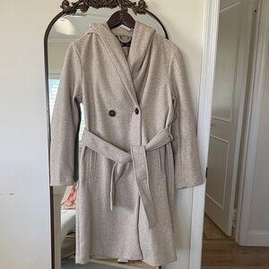 Zara Beige Wool Blend Coat